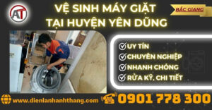 Vệ sinh máy giặt tại Huyện Yên Dũng Điện lạnh Anh Thắng